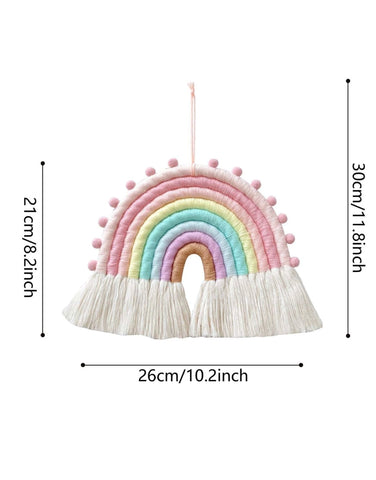 Pom Pom Decor Rainbow Wall Hanging