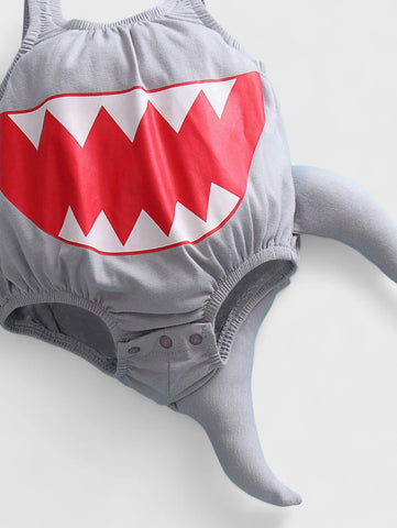 2 Pc Infant Baby Shark Bodysuit Costume