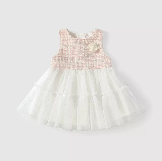 CL-2 Pc Baby Girl Tweed Jacket and Sparkle Tulle Dress