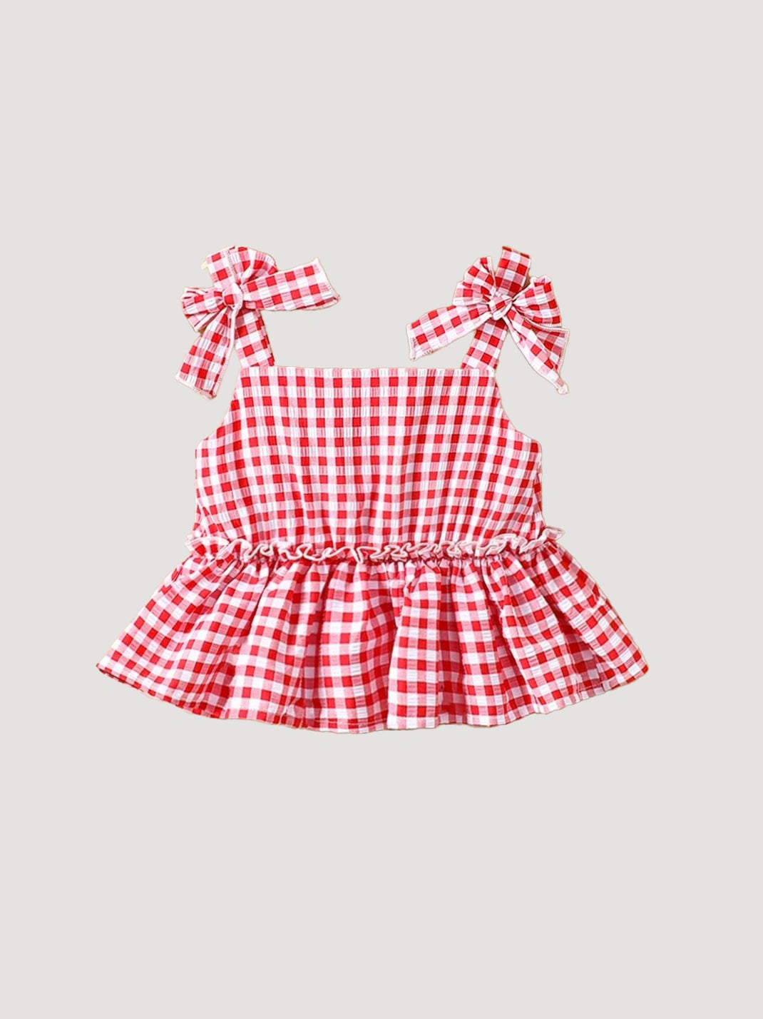 Baby Girls Bow Gingham Tank Top