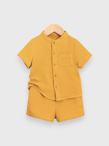 2 Piece Baby Boy Cotton Vacay Set