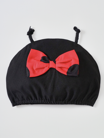 Baby Girl Red Black Lady Bug bodysuit Dress with Hat