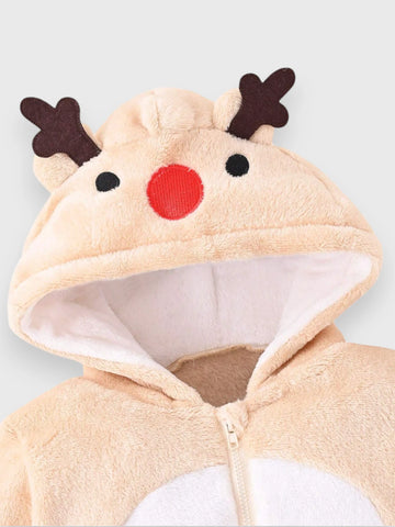 Cozy Baby Reindeer Romper