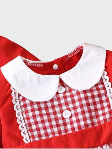 2 Pcs Baby Girl Red Riding Hood Dress Cape