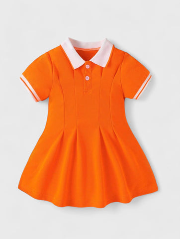 Baby Girl Stripe Polo Tennis Sport Dart Dress