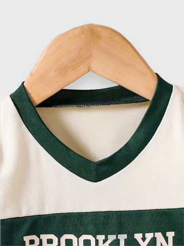 2 Piece Baby Boy V-Neck Sports Sets