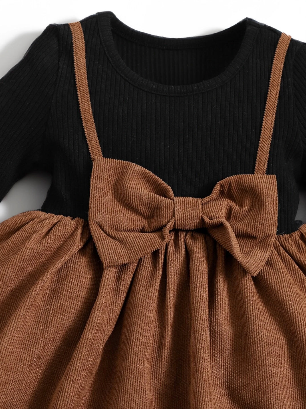 2 in1 baby Girl Corduroy Suspender Dress 6-9 months / Rust 2 in1 baby Girl Corduroy Suspender Dress 6-9 months / Rust