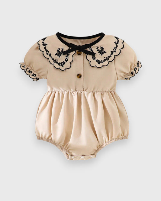 Baby Girl Scallop Trim Bodysuit
