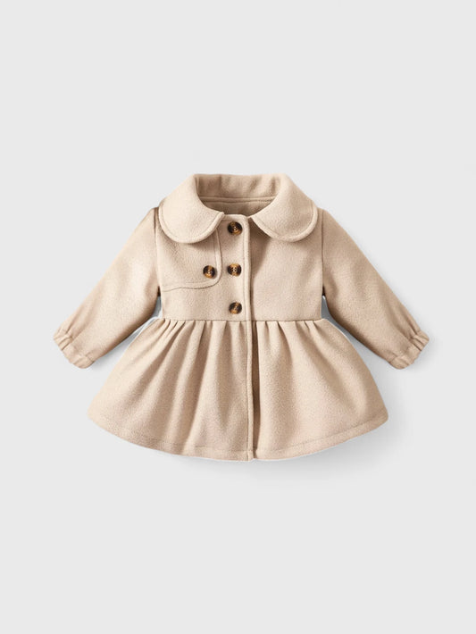 Baby Girl Peter Pant Collar Coat