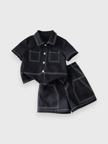 Baby Boy Contrast Stitch Set