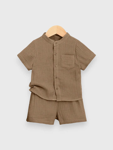 2 Piece Baby Boy Cotton Vacay Set