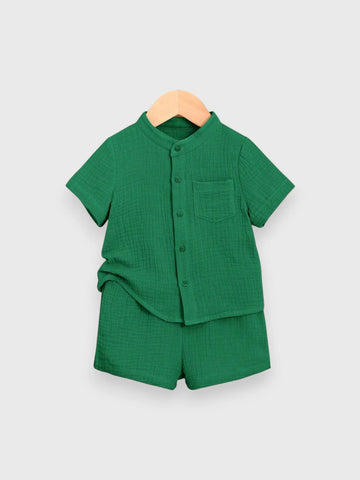 2 Piece Baby Boy Cotton Vacay Set