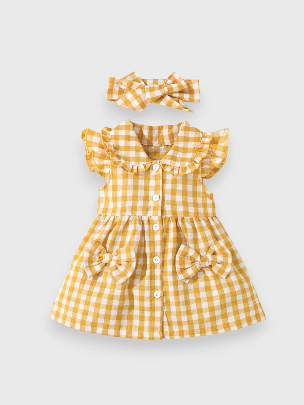 2 Pc Baby Girl Picnic Gingham Dress