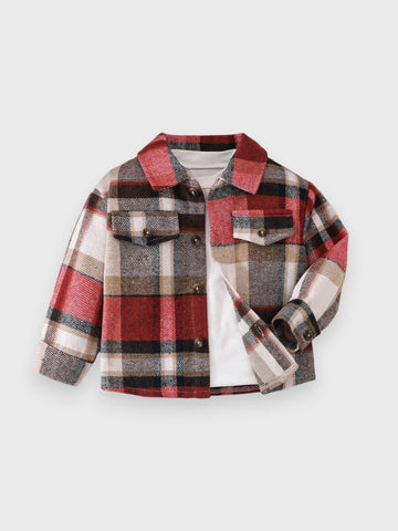 Baby Girl Boy Flannel Plaid Shirt