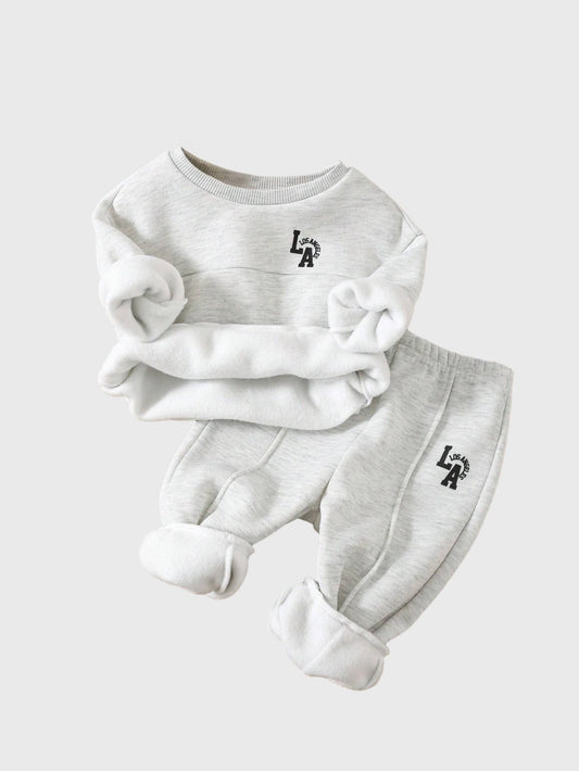 2 Pc Baby LA Crew Neck Sweat Suit