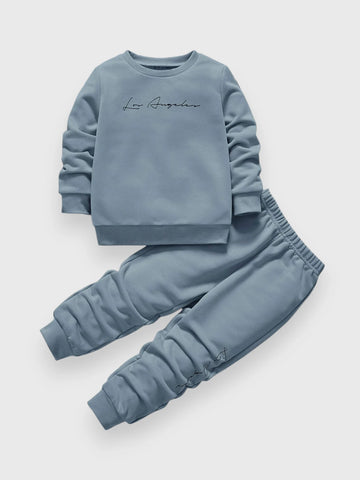 2 Pc Boys LA Script Sweat Set