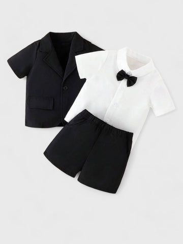 3 Pc Baby Boy Short Blazer Set