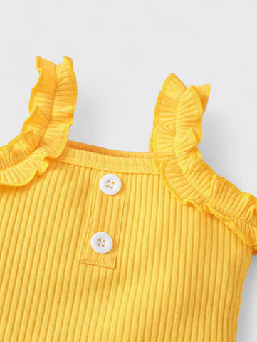 3 Pcs Baby Girl Orange Lemon Set