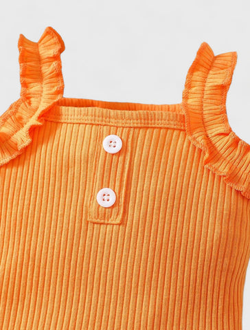 3 Pcs Baby Girl Orange Lemon Set