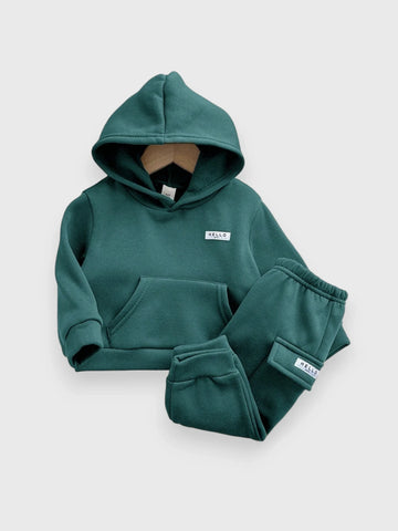 2 Pc Baby Hoodie Cargo Sweatsuit